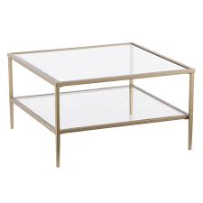 Keller Square Glass Top Cocktail Table