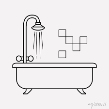 Bathroom Icon Line Element Vector
