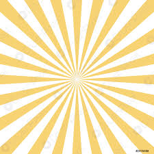 radial yellow sun burst beams on white
