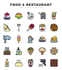 Food And Restaurant Lineal Color Icons