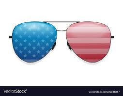 Glasses That Reflect Us Flag Icon