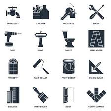 Set Of Construction Icon Logo Vector