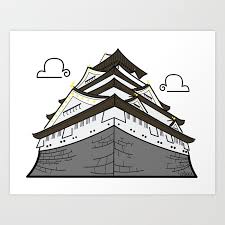 Icon O Tecture Osaka Castle Art Print