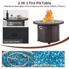 Stainless Steel Gas Fire Pit Table