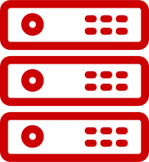Server Rack Red Icon For