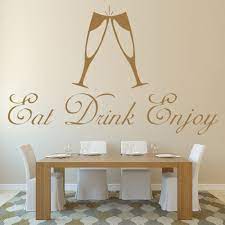 Eat Drink Enjoy Kitchen Quote Wall Sticker