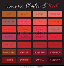 Guide Shades Red Color Palette Names