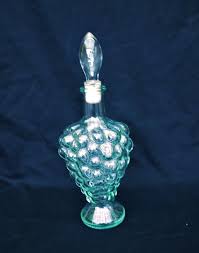 Vintage Glass Decanter Italy Shaped