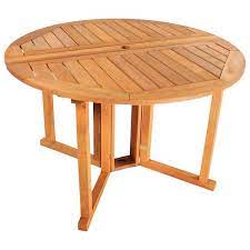 Sunnydaze Decor Malaysian Hardwood Eg Patio Table With Teak Oil Finish