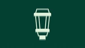 White Line Garden Light Lamp Icon