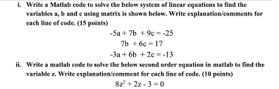 Solved I Write A Matlab Code To Solve