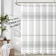1pc Fabric Shower Curtain For Bathroom