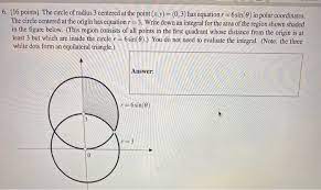 The Circle Of Radius 3 Centered At The