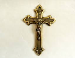 Antique Brass Christ Crucifix