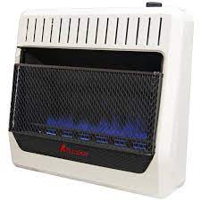 Hearthsense 30 000 Btu Ventless Dual Fuel Blue Flame Heater With Base And Blower T Stat Control