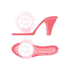 Pink Shoes With A Fur Pompom Heel Shoes
