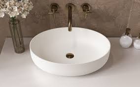 Aquatica Aurora Wht Oval Stone Bathroom Vessel Sink