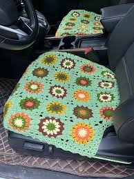 Car Seat Covers Crochet Sunflower Seat