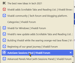 Vivaldi Adds Scrollable Tabs And