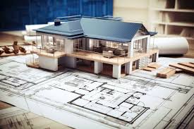 House Blue Print Stock Photos Images