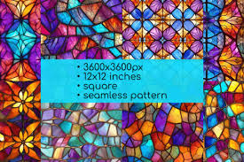 Stained Glass Digital Pattern Pack