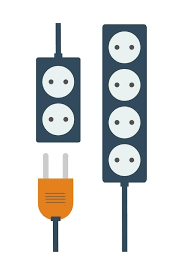 Electric Power Plug Icon Flat