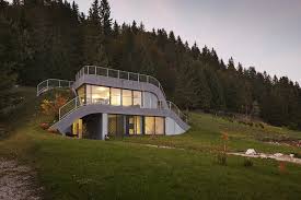 House Is Built Into A Hillside In France