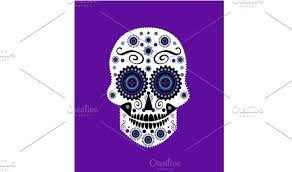 Purple Skull Icon With Mandala Eyes