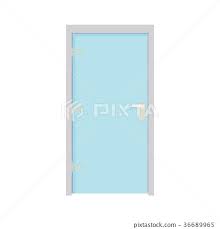 Glass Door Icon Cartoon Style Stock