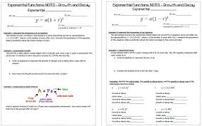 Exponential Functions Growth And Decay