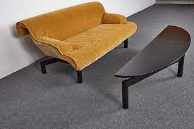 Silk Velvet Sofa Coffee Table Model