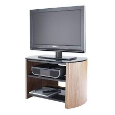 Flare Small Black Glass Tv Stand With