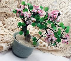 Cherry Blossom Glass Bonsai Tree