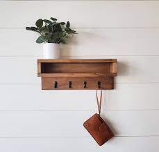 Storage Coat Rack With Cubby Entryway