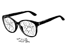 Glasses With Broken Glasses Sketch
