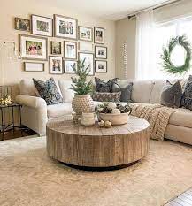 Sectional Sofa Beige Coffee Table