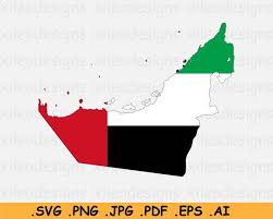 United Arab Emirates Flag Map Uae Svg