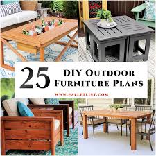 25 Diy Patio Furniture Plans Outdoor