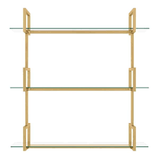 Gold Metal Glam Tiered Wall Shelf