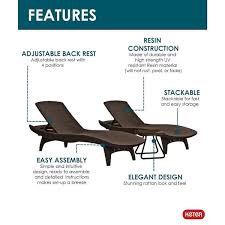 Adjustable Resin Patio Chaise Lounger