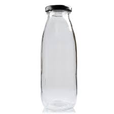 500ml Clear Glass Milk Bottle With Cap