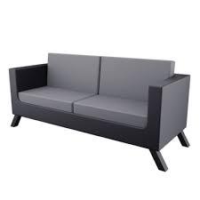 3d Render Low Polygon Black Sofa Icon