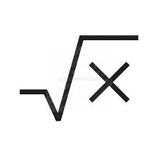 Square Root Line Icon Iconbunny