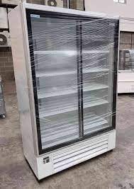 Upright Large Double Glass Door Display