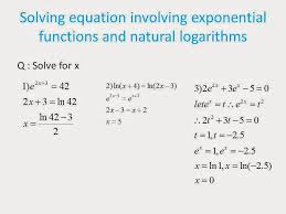 Exponential And Its Inverse Lnx Function