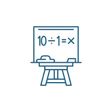 Maths Lessons Line Icon Concept Maths