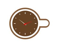 Premium Vector Coffee Cup With Clock
