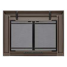 Uniflame Kendall Cabinet Style Fireplace Doors With Smoke Tempered Glass Large Oil Rubbed Bronze