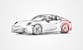 Porsche 911 Vector Sketch Car Design Vector