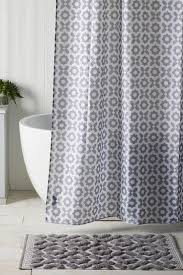 Buy Grey Geo Tile Shower Curtain From